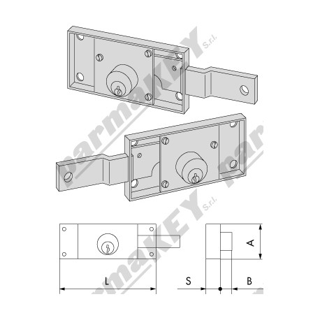 Coppia serrature  da applicare CISA 41525-78-0