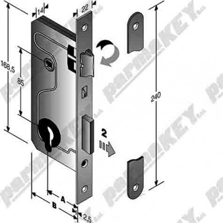 Serrature da infilare BONAITI SERRATURE 038110