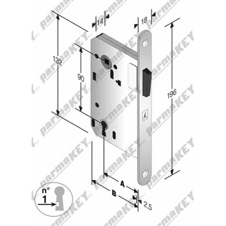 Serrature da infilare BONAITI SERRATURE 0381116